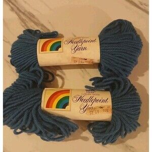 Scoville Dritz Grotto Blue Virgin Wool Needlepoint Yarn 40 YD/Skein-Set Of 2
